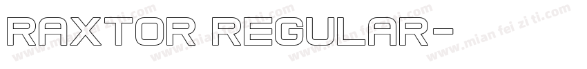 Raxtor Regular字体转换
